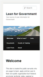 Mobile Screenshot of leanforgovernment.com